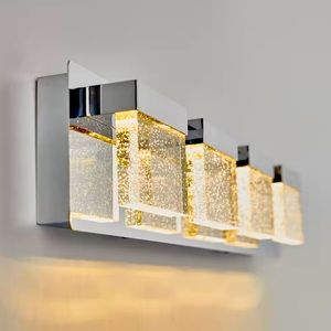 Artika Bubble Cube 24” 4-Light Chrome Modern Bathroom Vanity Light Wall Fixture